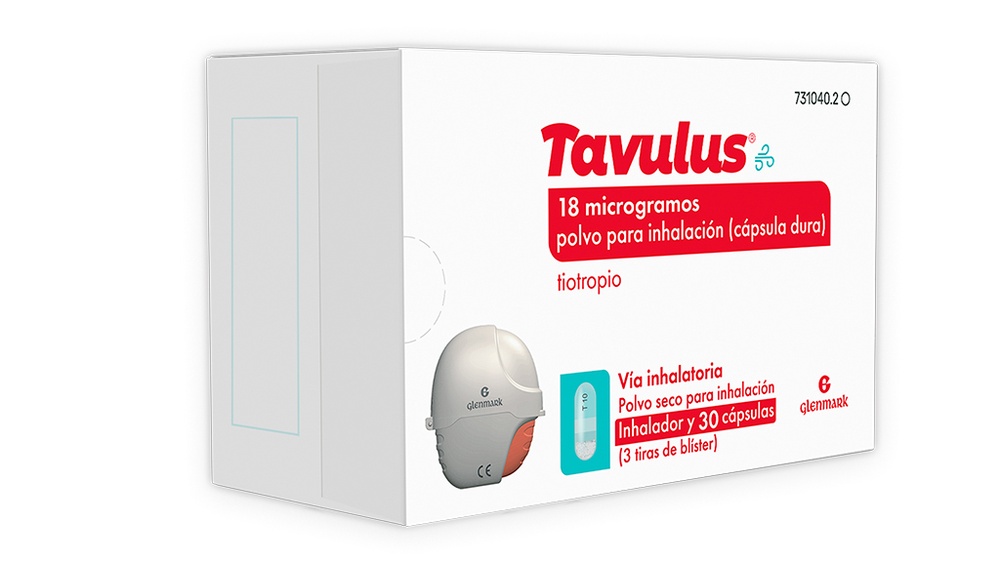TAVULUS 18 microgramas pó para inalação (cápsula dura)