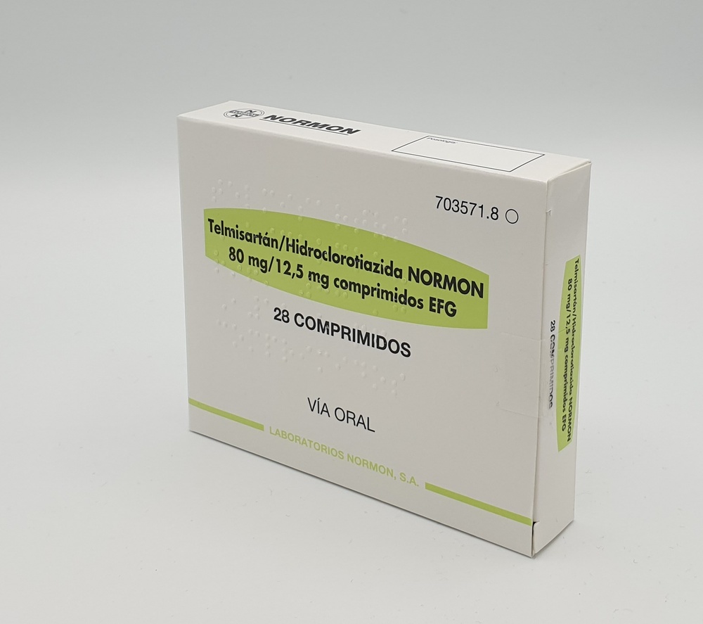 TELMISARTAN/HIDROCLOROTIAZIDA NORMON 80 mg/12,5 mg COMPRIMIDOS