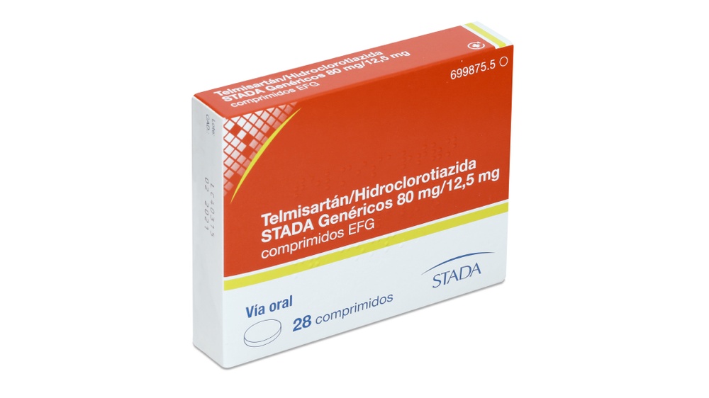 TELMISARTAN/HIDROCLOROTIAZIDA STADA 80 mg/12,5 mg COMPRIMIDOS
