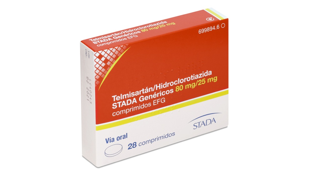 TELMISARTAN/HIDROCLOROTIAZIDA STADA 80 mg/25 mg COMPRIMIDOS