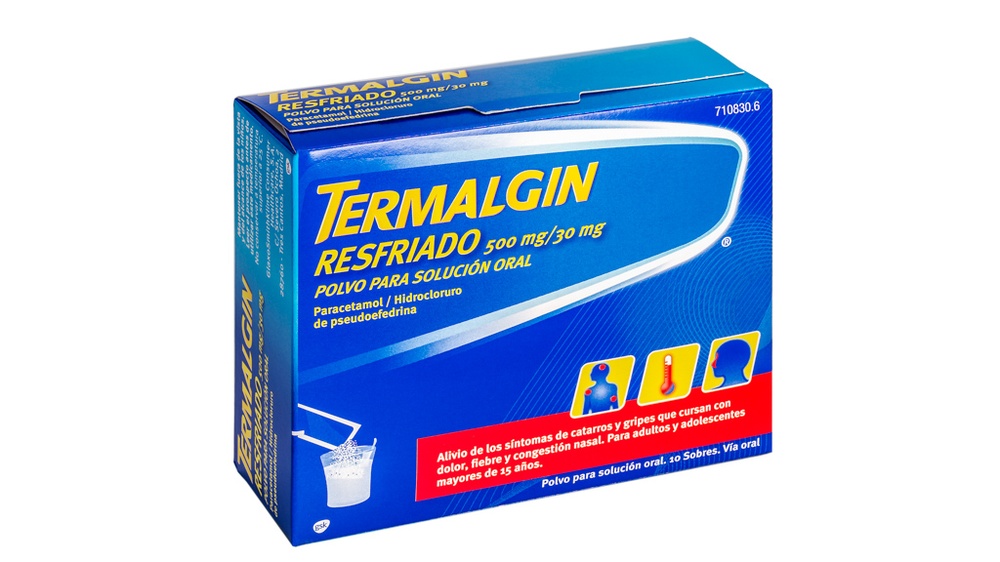 TERMALGIN RESFRIADO 500 mg/30 mg PÓ PARA SOLUÇÃO ORAL