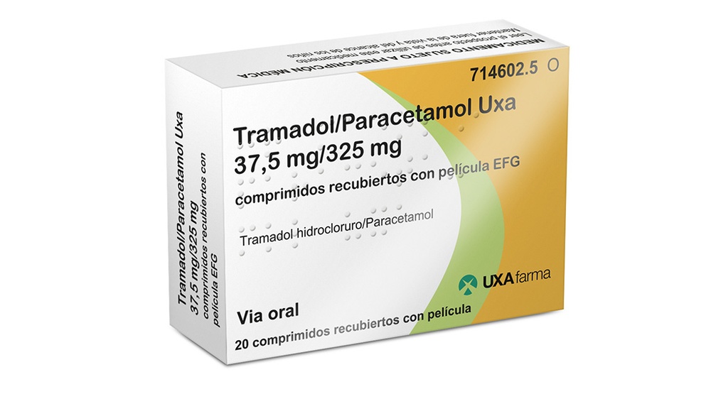 TRAMADOL/PARACETAMOL UXA 37,5 mg/325 mg COMPRIMIDOS REVESTIDOS POR PELÍCULA