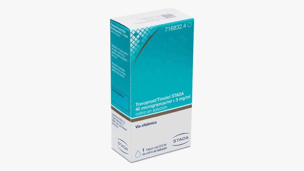 TRAVOPROST/TIMOLOL STADA 40 microgramas/mL + 5 mg/mL Colírio em solução
