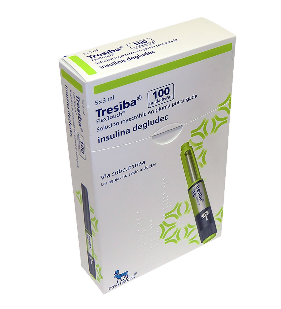 TRESIBA 100 Unidades/mL FlexTouch solução injetável em caneta pré-carregada