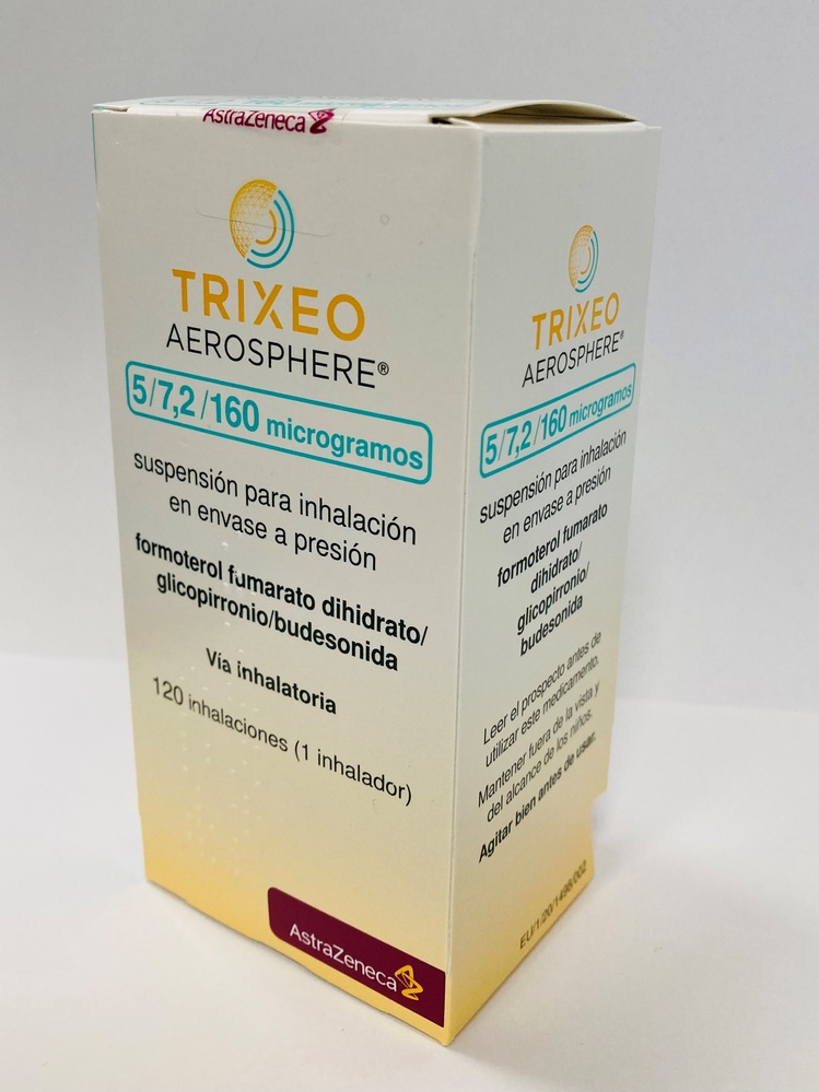 TRIXEO AEROSPHERE 5 microgramas/7,2 microgramas/160 microgramas SUSPENSÃO PARA INALAÇÃO EM EMBALAGEM PRESSURIZADA