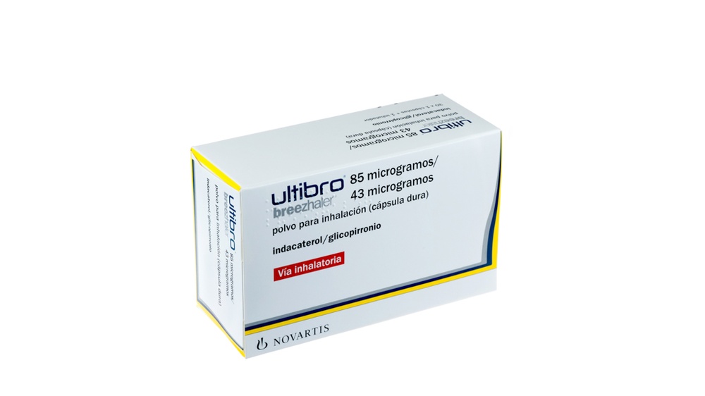 Ultibro Breezhaler 85mcg/43mcg pó para inalação (cápsula dura)