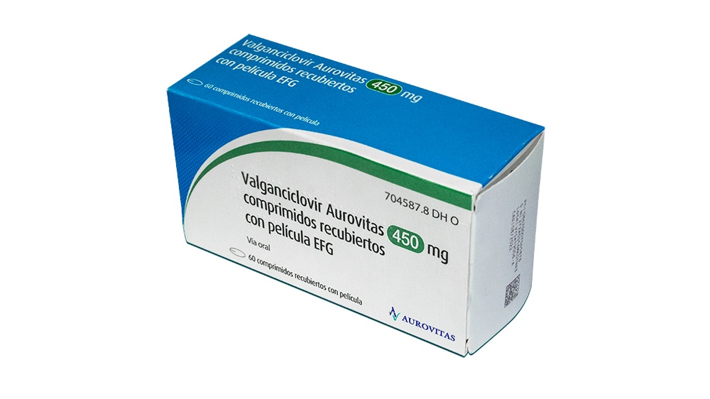 VALGANCICLOVIR AUROVITAS 450 mg COMPRIMIDOS REVESTIDOS POR PELÍCULA