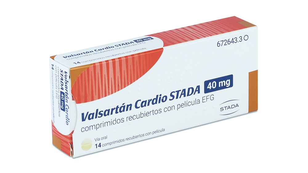 VALSARTAN CARDIO STADA 40 mg COMPRIMIDOS REVESTIDOS POR PELÍCULA