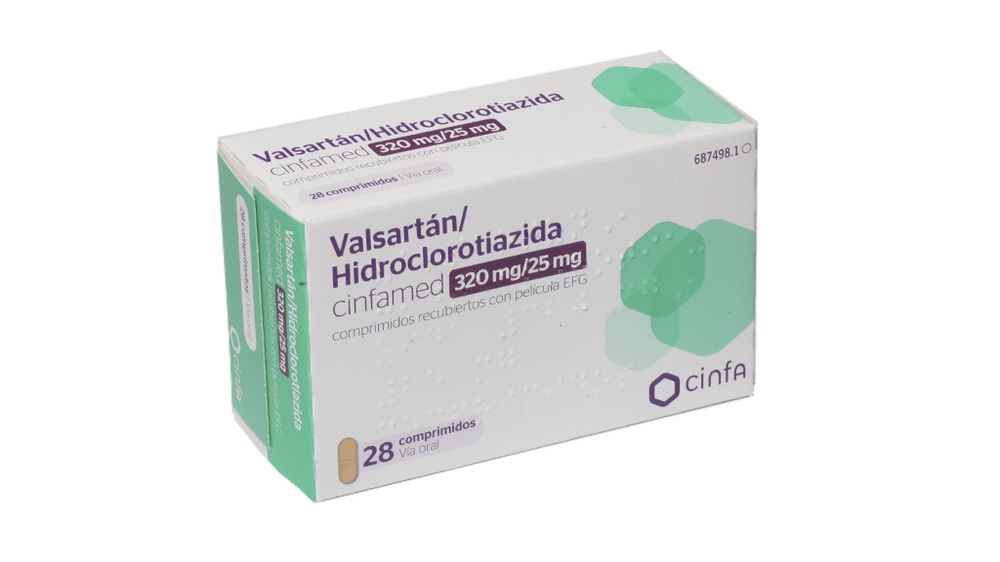 VALSARTAN/HIDROCLOROTIAZIDA CINFAMED 320mg/25mg COMPRIMIDOS REVESTIDOS POR PELÍCULA