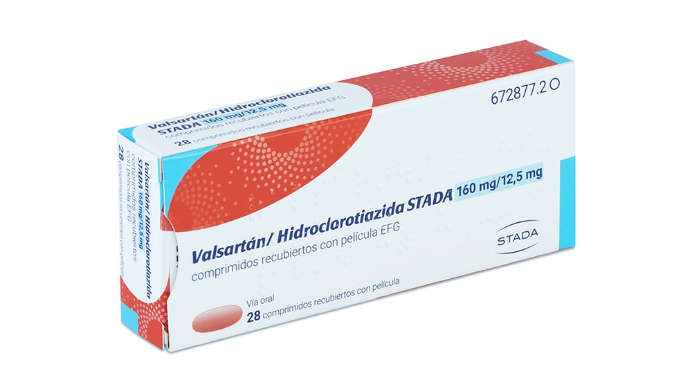 VALSARTAN/HIDROCLOROTIAZIDA STADA 160mg/12,5mg COMPRIMIDOS REVESTIDOS POR PELÍCULA