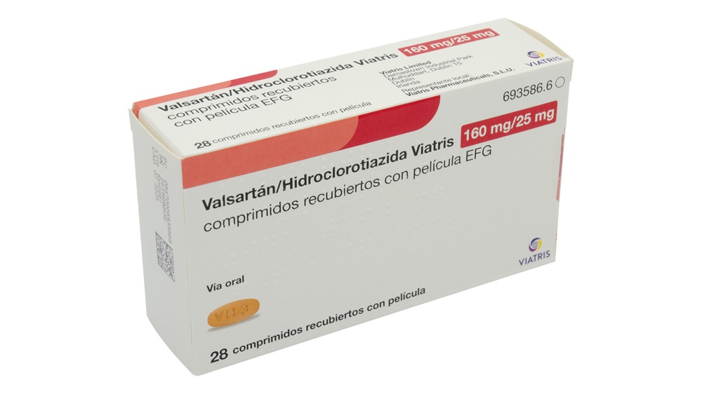 VALSARTAN HIDROCLOROTIAZIDA VIATRIS 160 mg/25 mg COMPRIMIDOS REVESTIDOS POR PELÍCULA