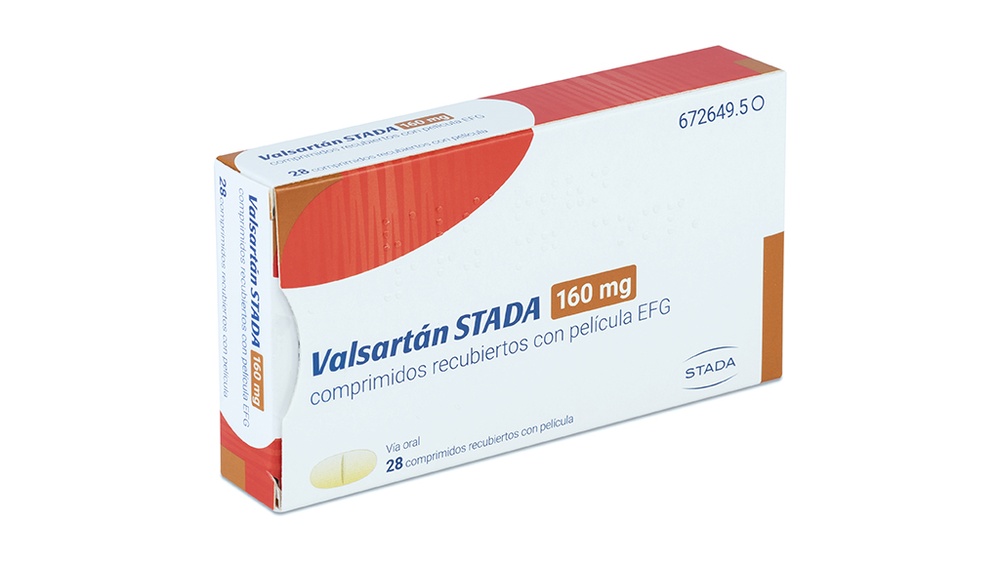 VALSARTAN STADA 160 mg COMPRIMIDOS REVESTIDOS POR PELÍCULA