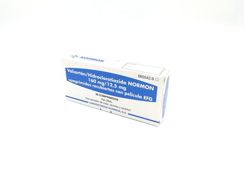 VALSARTAN/HIDROCLOROTIAZIDA NORMON 160 mg/12,5 mg COMPRIMIDOS REVESTIDOS POR PELÍCULA