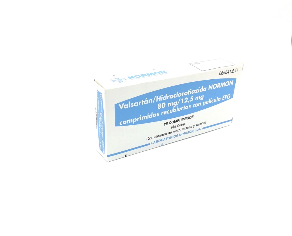 VALSARTAN/HIDROCLOROTIAZIDA NORMON 80 mg/12,5 mg COMPRIMIDOS REVESTIDOS POR PELÍCULA