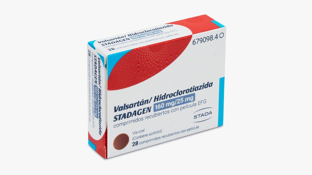 VALSARTAN/HIDROCLOROTIAZIDA STADAFARMA 160 mg/25 mg COMPRIMIDOS REVESTIDOS POR PELÍCULA
