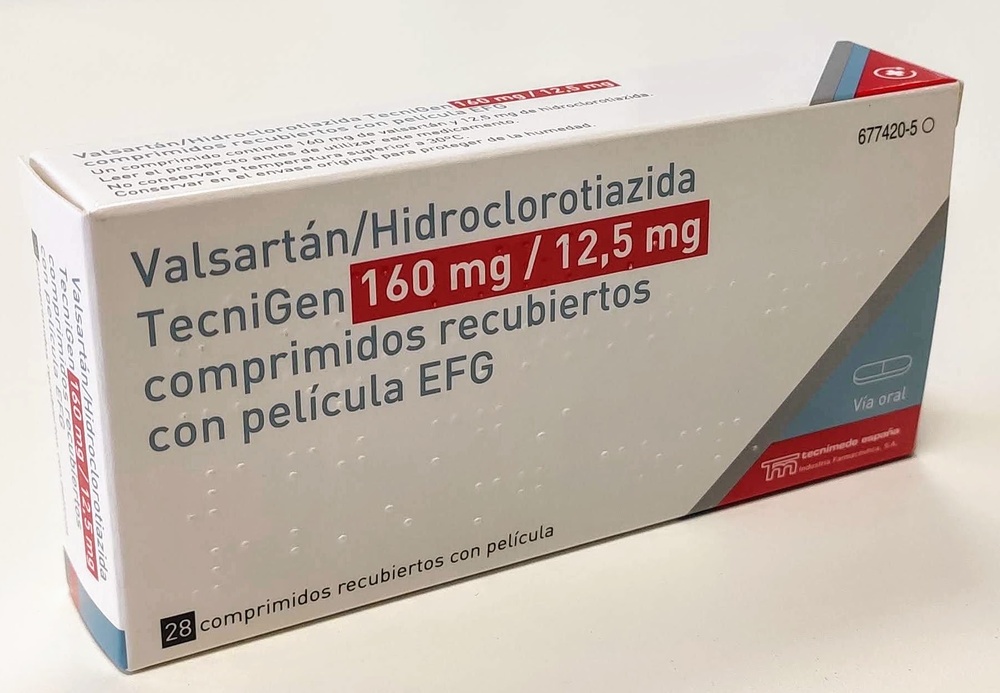 VALSARTAN/HIDROCLOROTIAZIDA TECNIGEN 160 mg/12,5 mg COMPRIMIDOS REVESTIDOS POR PELÍCULA