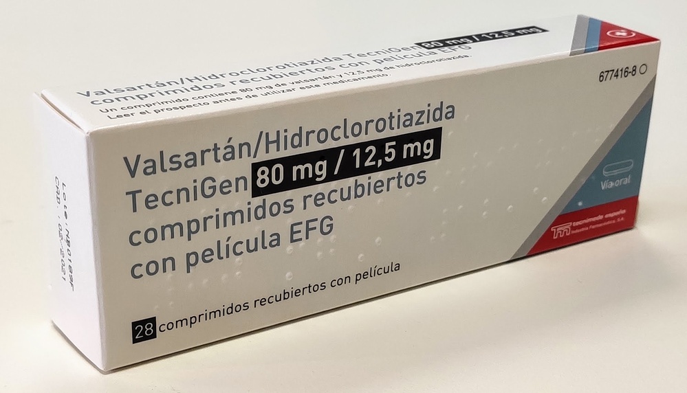 VALSARTAN/HIDROCLOROTIAZIDA TECNIGEN 80 mg/12,5 mg COMPRIMIDOS REVESTIDOS POR PELÍCULA