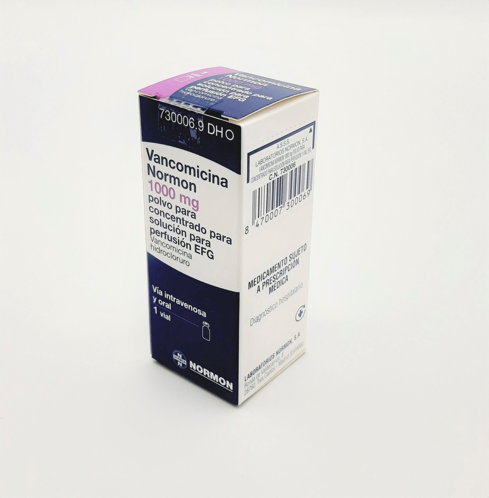 VANCOMICINA NORMON 1000 mg PÓ PARA CONCENTRADO PARA SOLUÇÃO PARA PERFUSÃO