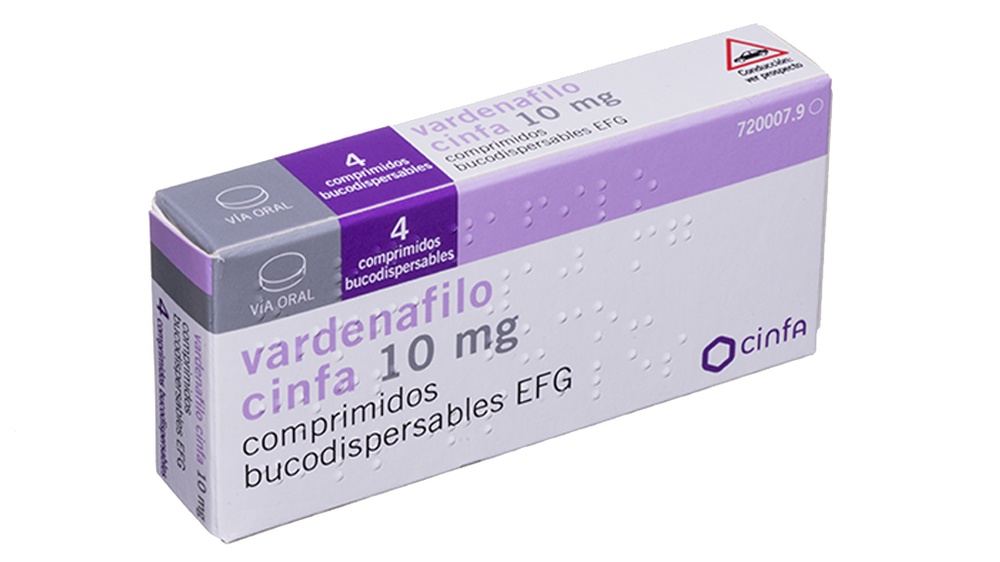 VARDENAFILO CINFA 10 mg COMPRIMIDOS ORODISPERSÍVEIS
