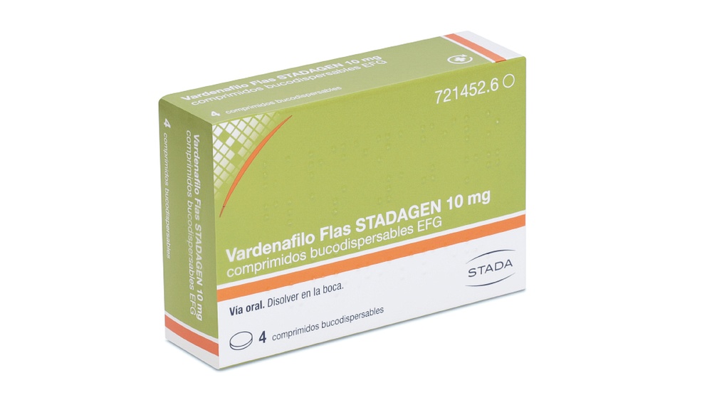 VARDENAFILO STADA 10 mg COMPRIMIDOS ORODISPERSÍVEIS