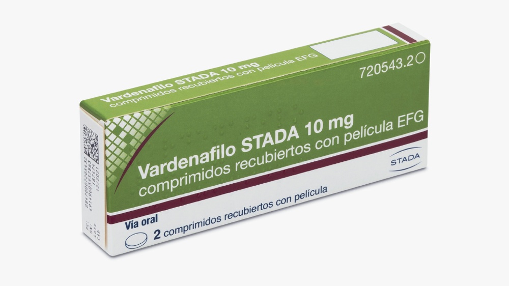 VARDENAFILO STADA 10 mg COMPRIMIDOS REVESTIDOS POR PELÍCULA