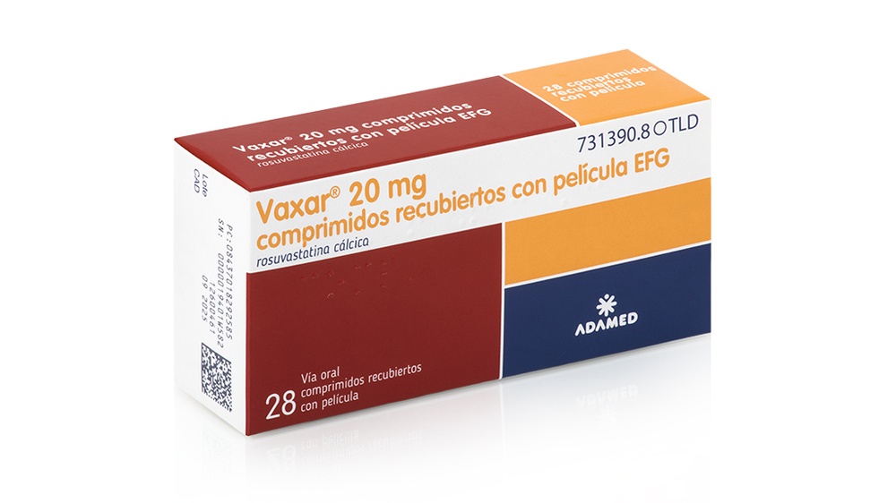 VAXAR 20 mg COMPRIMIDOS REVESTIDOS POR PELÍCULA