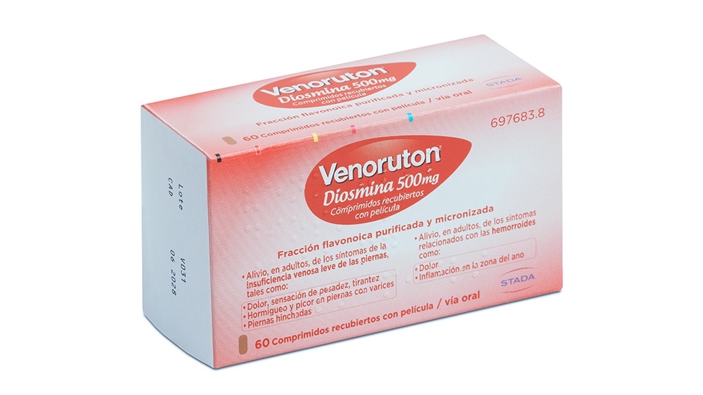 VENORUTON DIOSMINA 500 mg COMPRIMIDOS REVESTIDOS POR PELÍCULA