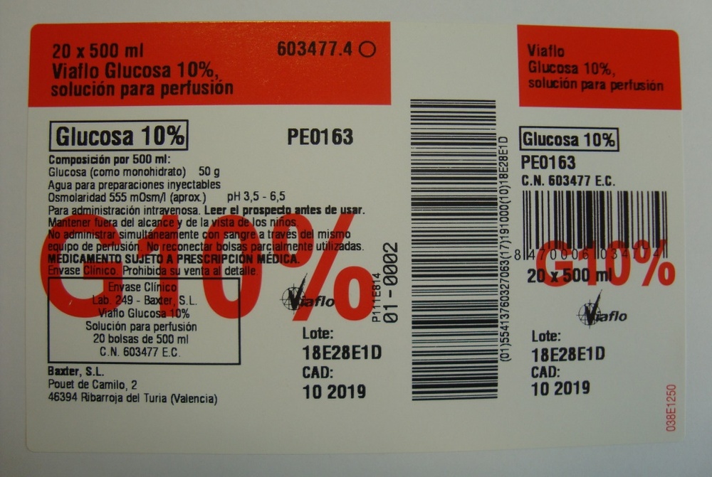 VIAFLO GLUCOSA 10% SOLUÇÃO PARA PERFUSÃO