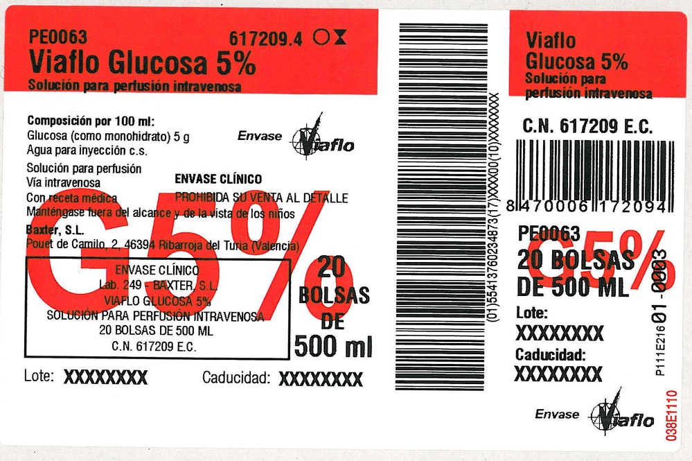 VIAFLO GLUCOSA 5% SOLUÇÃO PARA PERFUSÃO INTRAVENOSA