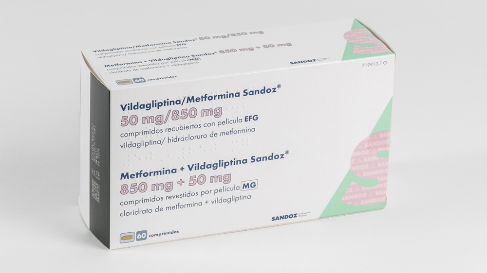 VILDAGLIPTINA/METFORMINA SANDOZ 50 mg/850 mg COMPRIMIDOS REVESTIDOS POR PELÍCULA