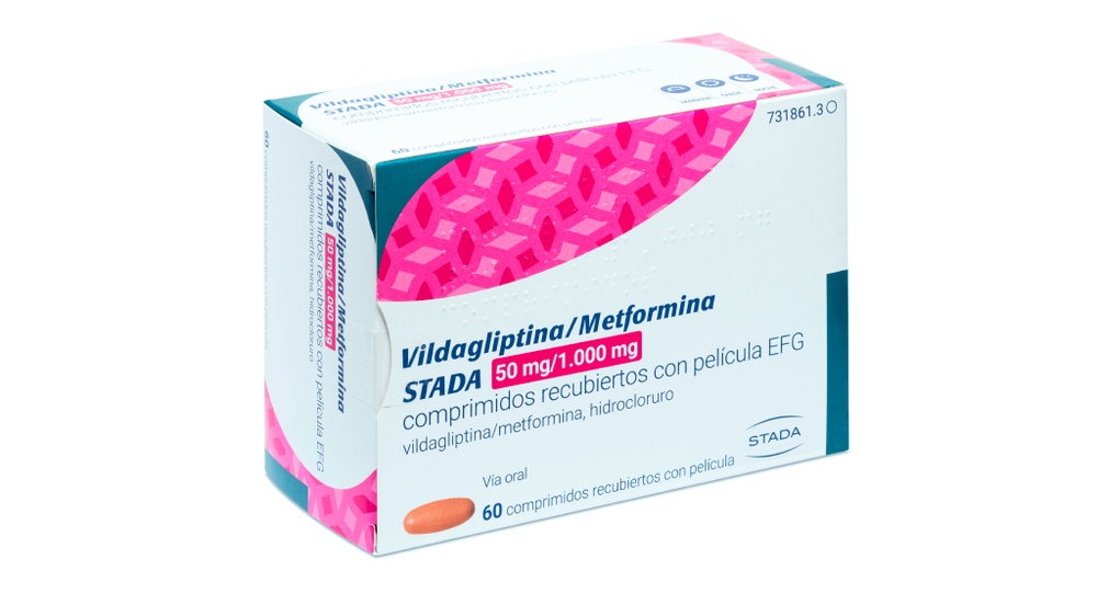 VILDAGLIPTINA/METFORMINA STADA 50 mg/1000 mg COMPRIMIDOS REVESTIDOS POR PELÍCULA