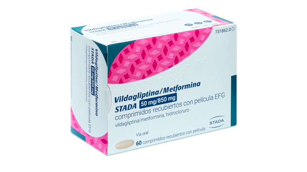 VILDAGLIPTINA/METFORMINA STADA 50 mg/850 mg COMPRIMIDOS REVESTIDOS POR PELÍCULA