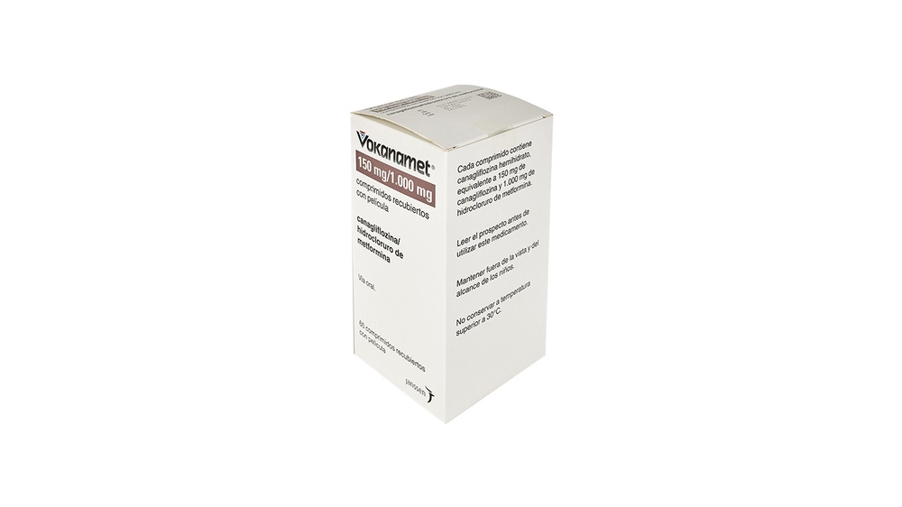 VOKANAMET 150 MG/1000 MG COMPRIMIDOS REVESTIDOS POR PELÍCULA