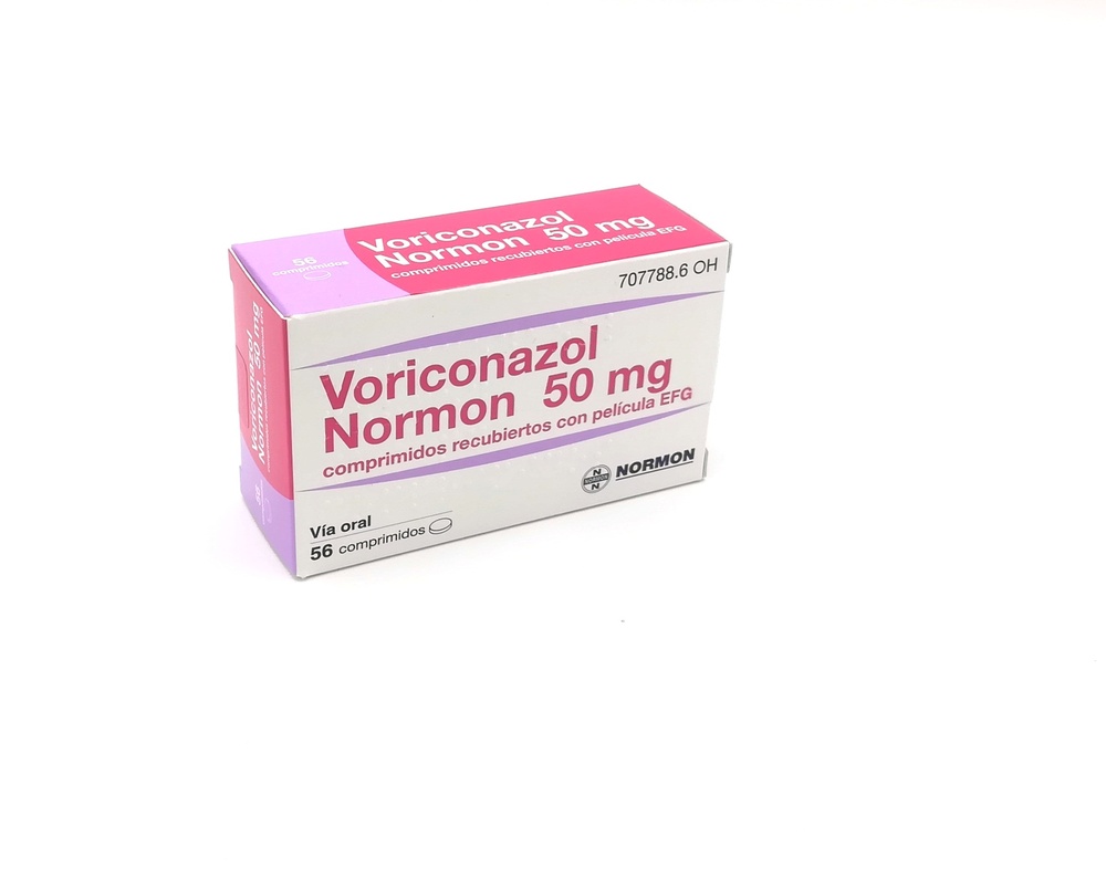 VORICONAZOL NORMON 50 mg COMPRIMIDOS REVESTIDOS POR PELÍCULA