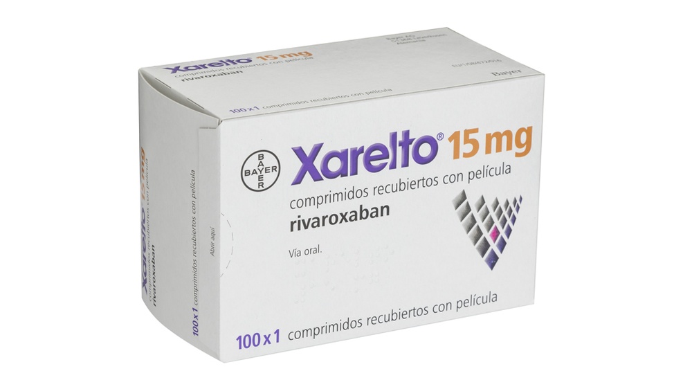 XARELTO 15 mg COMPRIMIDOS REVESTIDOS POR PELÍCULA (100 comprimidos)