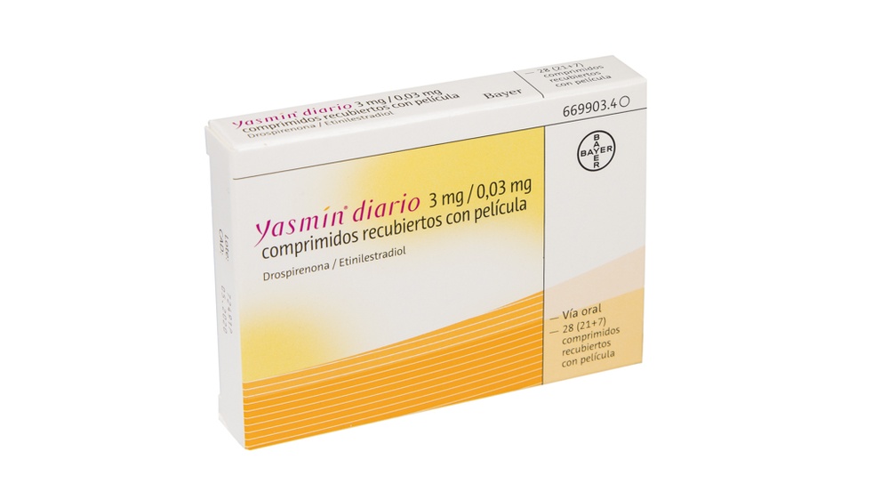 YASMIN DIÁRIO 3 mg / 0,03 mg COMPRIMIDOS REVESTIDOS POR PELÍCULA