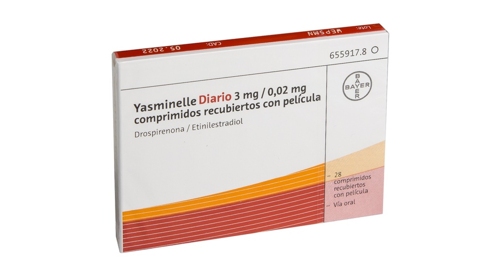 YASMINELLE DIÁRIO 3 mg / 0,02 mg COMPRIMIDOS REVESTIDOS POR PELÍCULA