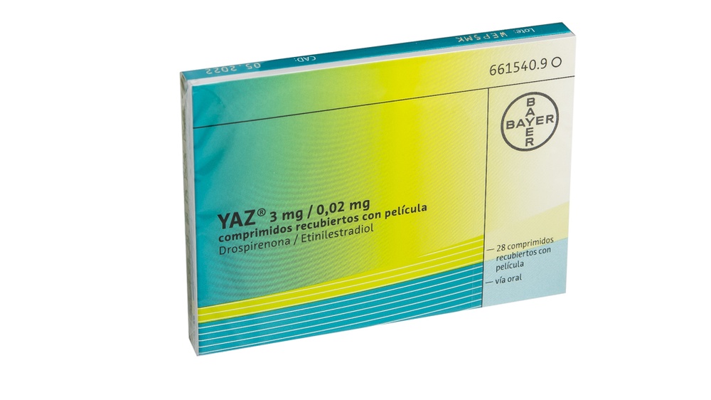 YAZ 3 mg / 0,02 mg COMPRIMIDOS REVESTIDOS POR PELÍCULA