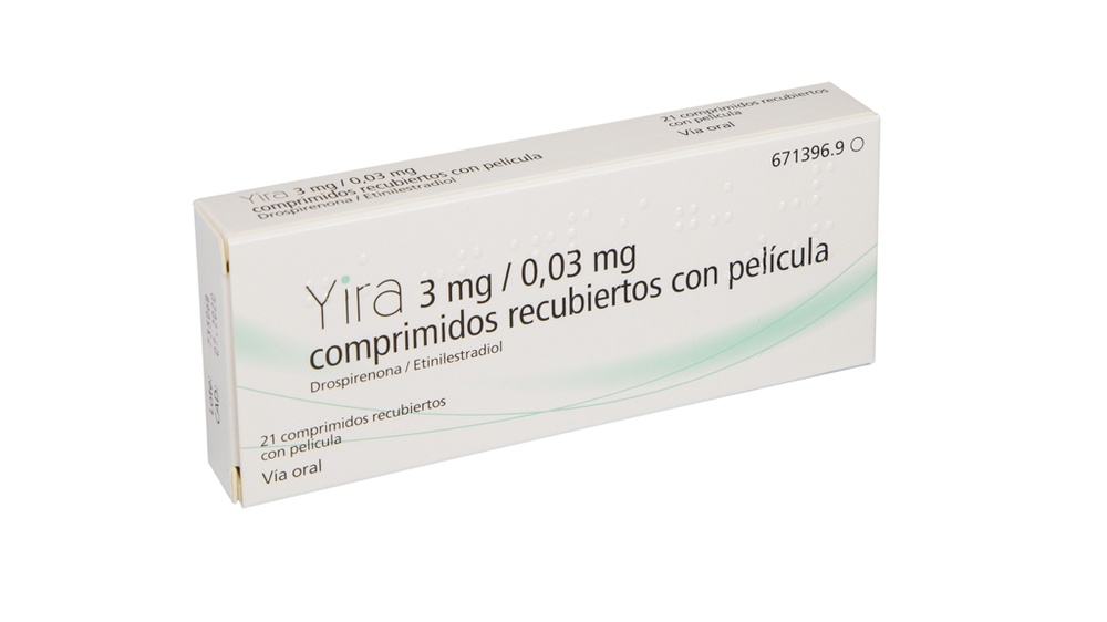 YIRA 3 mg / 0,03 mg COMPRIMIDOS REVESTIDOS POR PELÍCULA