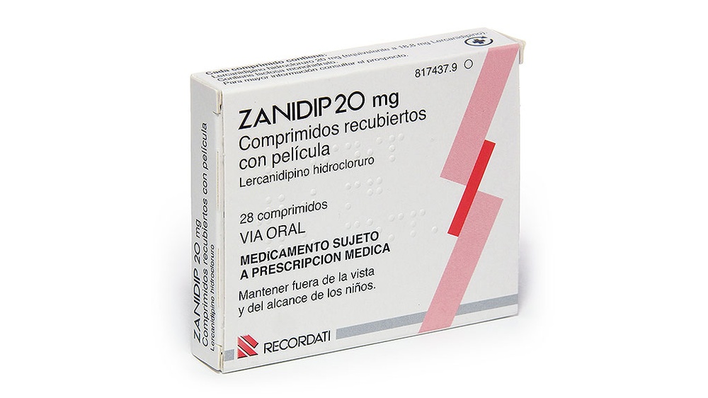 ZANIDIP 20 mg COMPRIMIDOS REVESTIDOS POR PELÍCULA