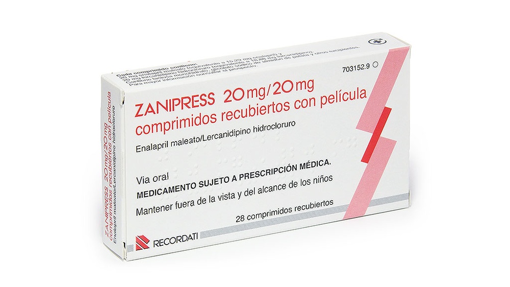 ZANIPRESS 20 MG/20 MG COMPRIMIDOS REVESTIDOS POR PELÍCULA