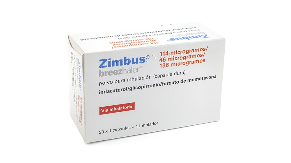 ZIMBUS BREEZHALER 114/46/136 microgramas PÓ PARA INALAÇÃO (CÁPSULA RÍGIDA)