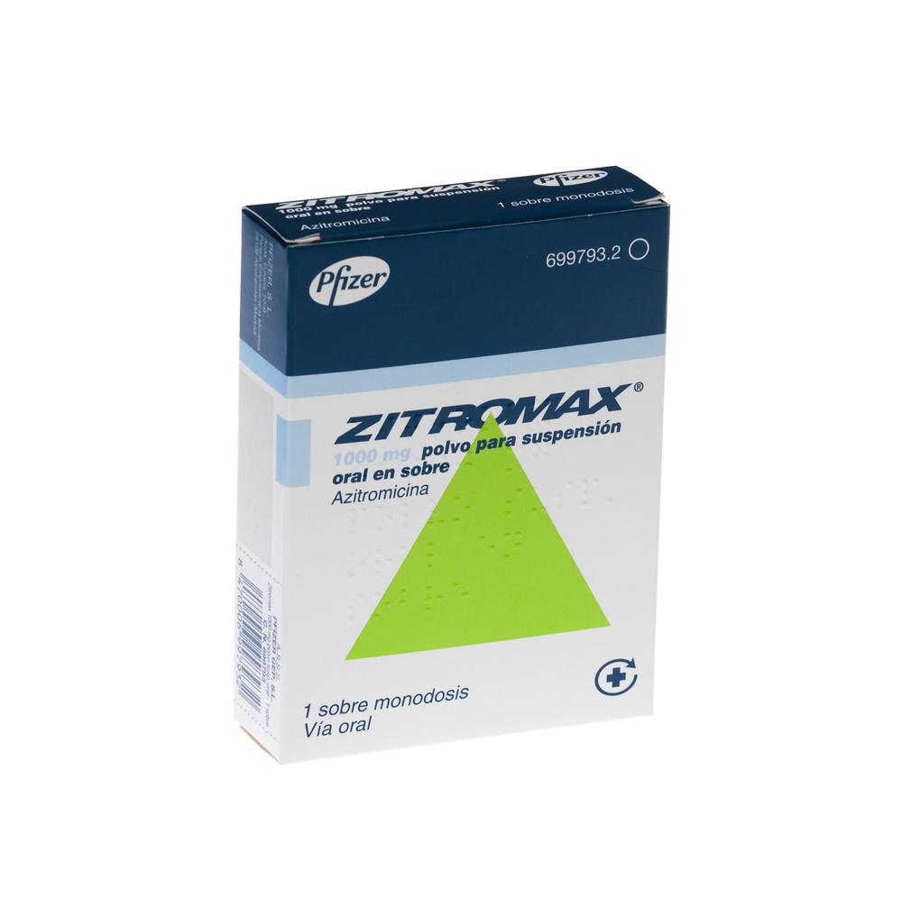 ZITROMAX 1000 mg PÓ PARA SUSPENSÃO ORAL EM SAQUETE