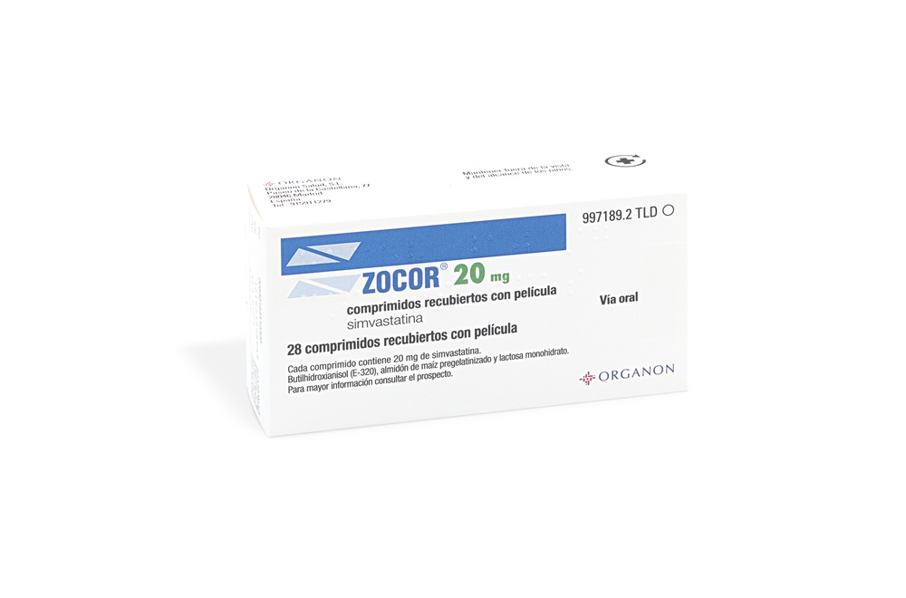 ZOCOR 20 mg COMPRIMIDOS REVESTIDOS POR PELÍCULA