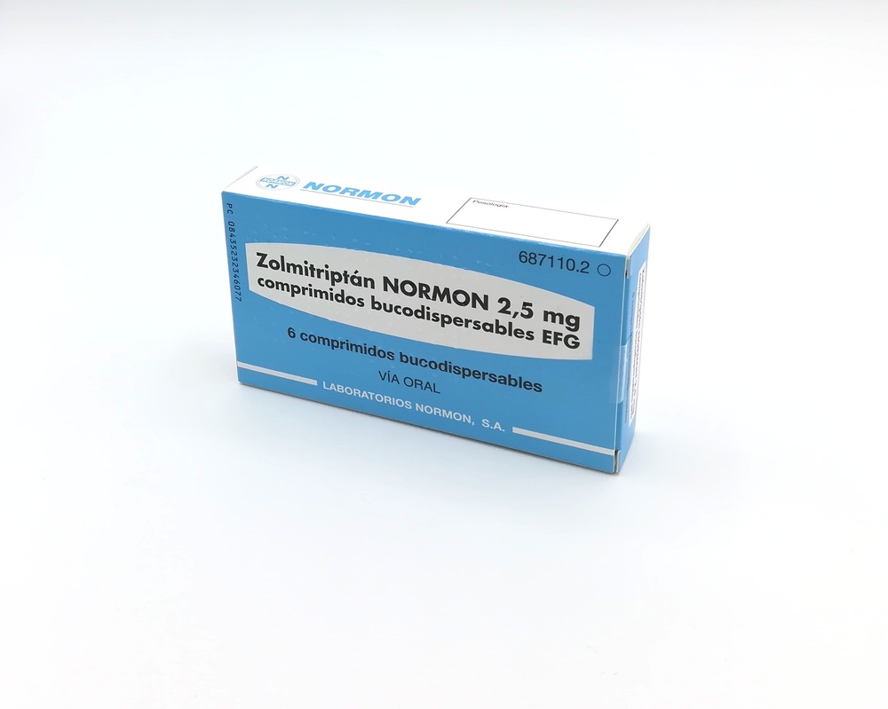 ZOLMITRIPTAN NORMON 2,5 mg COMPRIMIDOS ORODISPERSÍVEIS