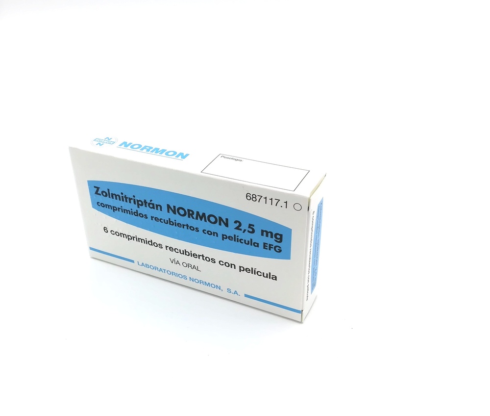 ZOLMITRIPTAN NORMON 2,5 mg COMPRIMIDOS REVESTIDOS POR PELÍCULA