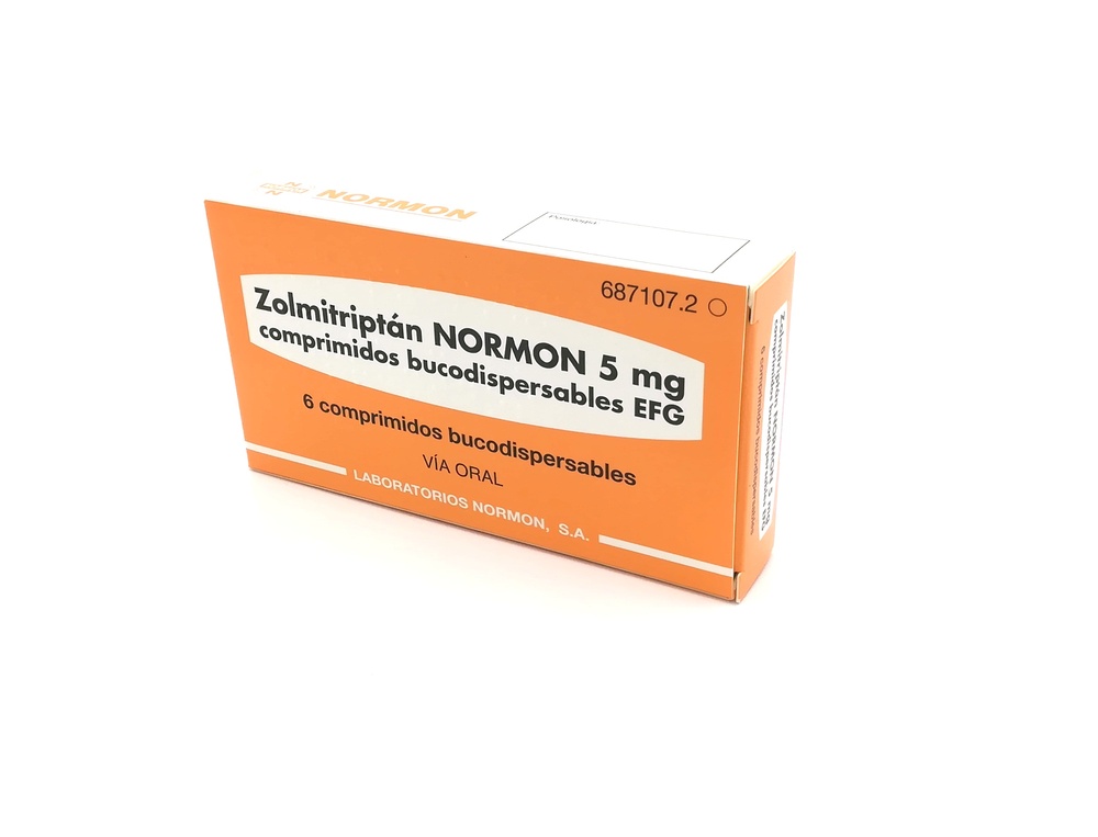 ZOLMITRIPTAN NORMON 5 mg COMPRIMIDOS ORODISPERSÍVEIS