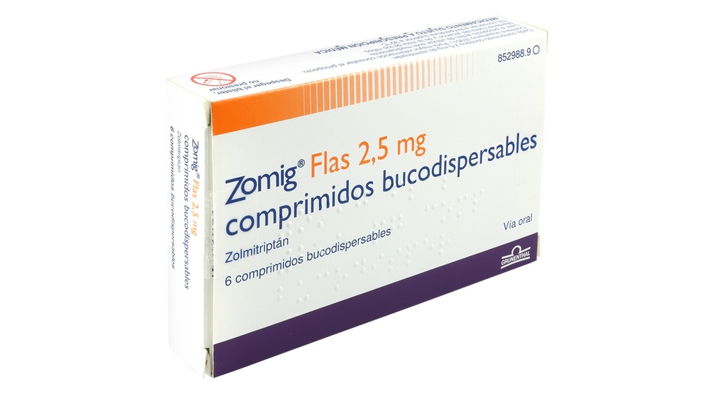 ZOMIG FLAS 2,5 mg COMPRIMIDOS ORODISPERSÍVEIS