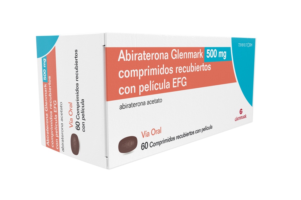 ABIRATERONA GLENMARK 500 mg COMPRIMIDOS REVESTIDOS POR PELÍCULA