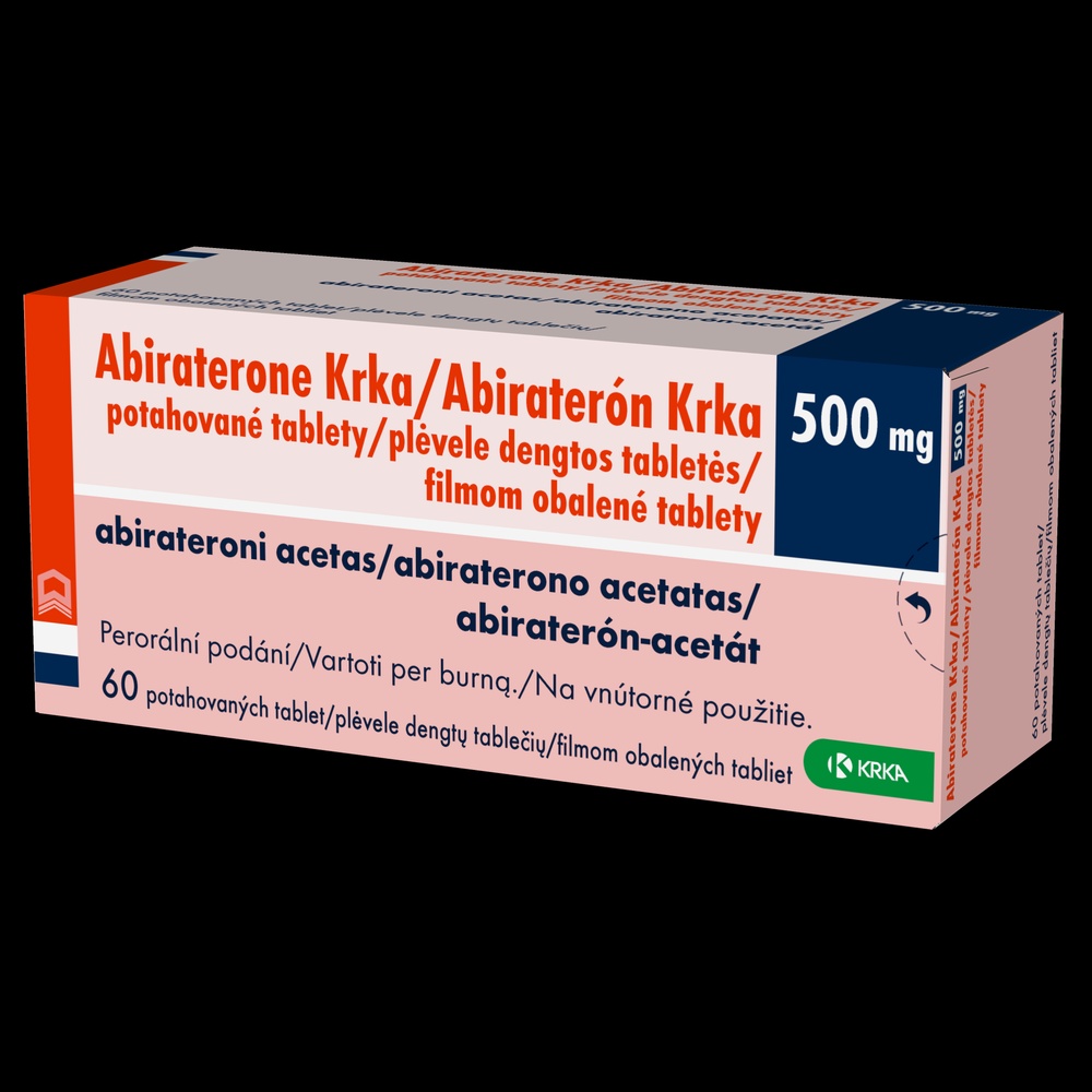 ABIRATERONA KRKA 500 mg COMPRIMIDOS REVESTIDOS POR PELÍCULA